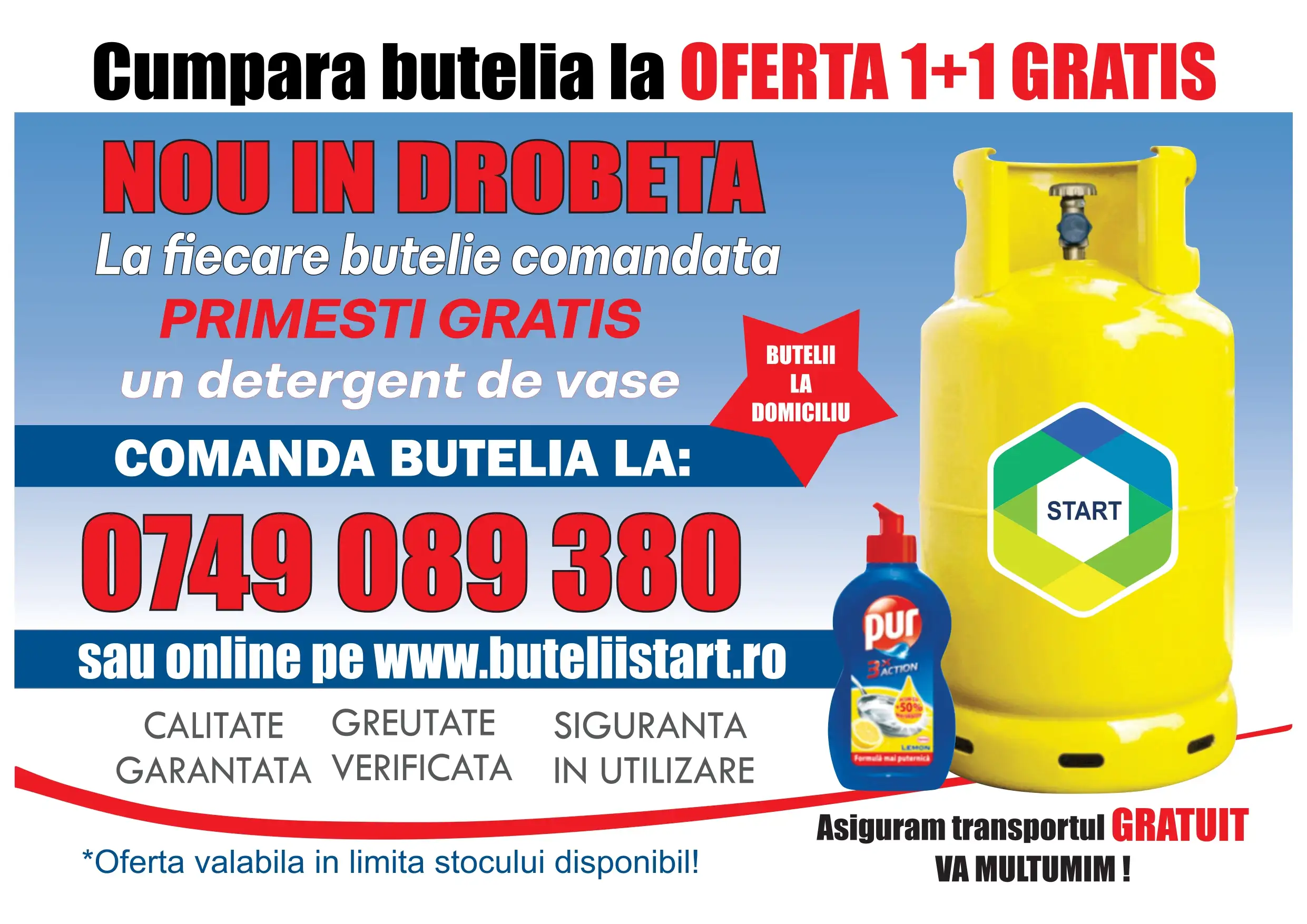 Promoție Livrare Butelii Start
